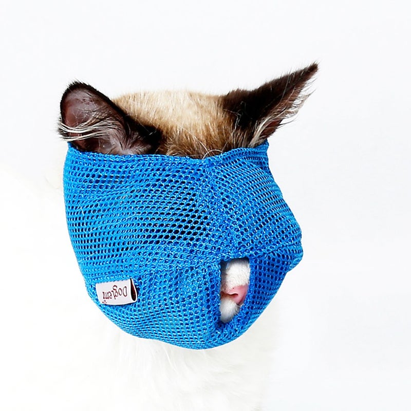 ZOOPOLR Cat Muzzles - Breathable Mesh Muzzles Prevent Cats from Biting and Chewing - Anti Bite Anti Meow (Pink-L) - Image 3